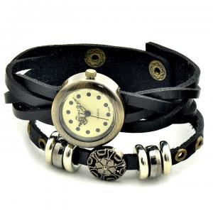 Vintage Weaving Leather Band Classic Face Watches..