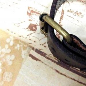 Handmade Vintage Big Arabic Numerals Face Leather..