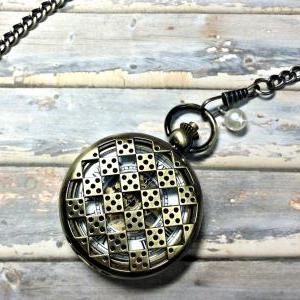 Handmade Vintage Hollow Out Dice Face Mechanical..