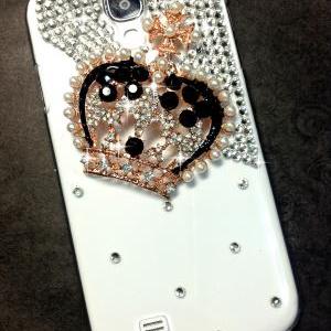 3d Handmade Crown Crystal Design Case Cover For..