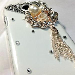 3d Handmade Deluxe Flower Crystal Design Case..