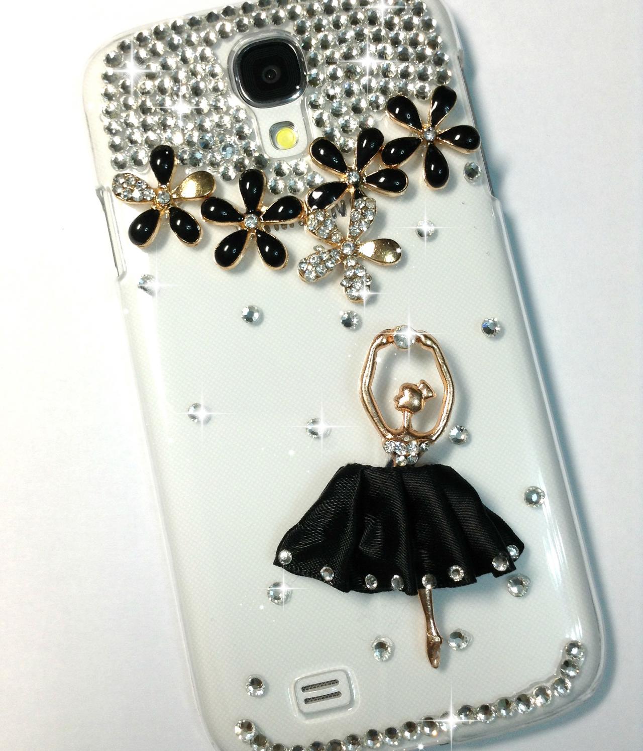 3d Handmade Black Ballet Dancing Girl Design Case Cover For Samsung Galaxy S 4 S4 Iv Lte I9500 I9505