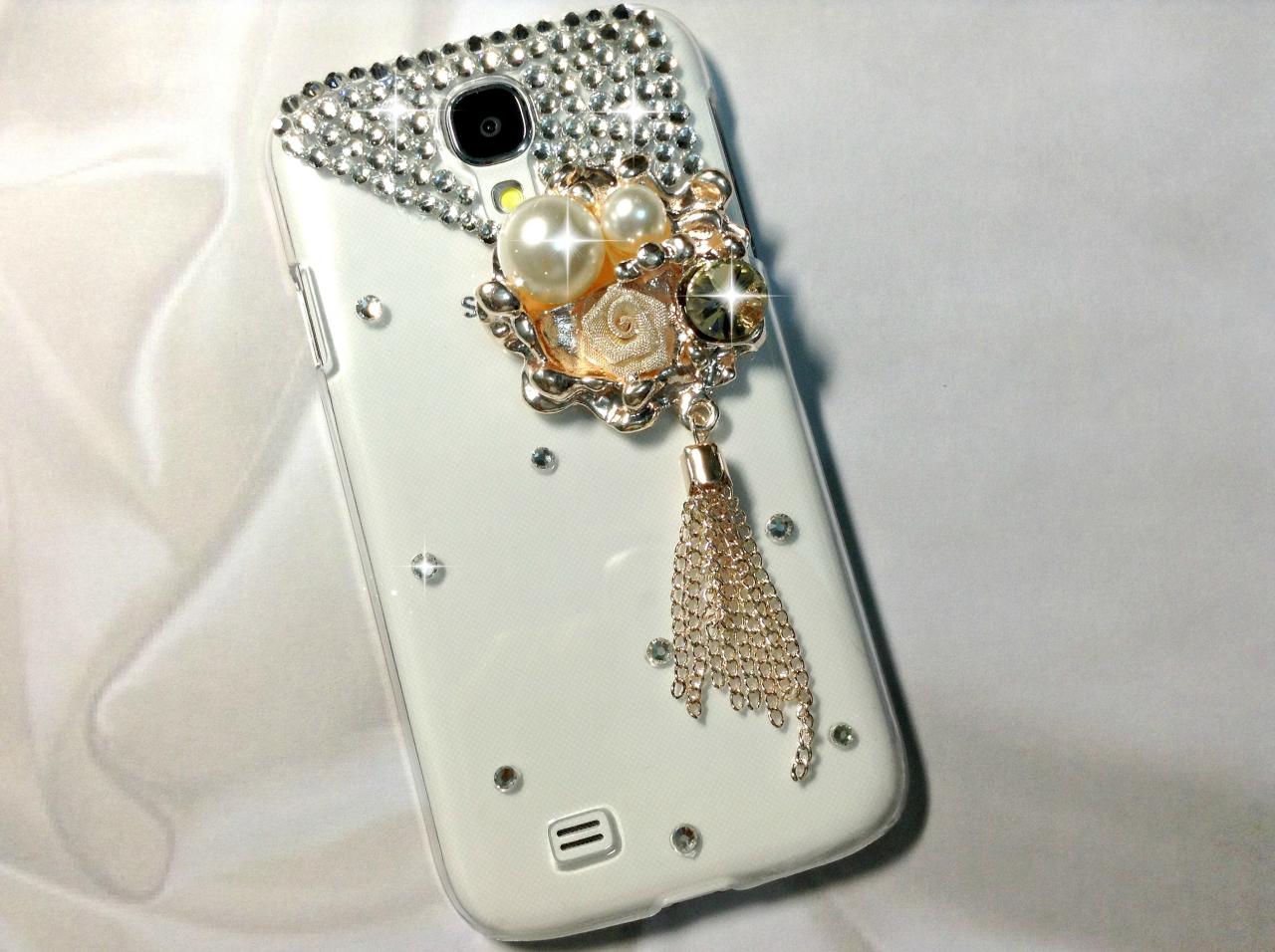 3d Handmade Deluxe Flower Crystal Design Case Cover For Samsung Galaxy S 4 S4 Iv Lte I9500 I9505