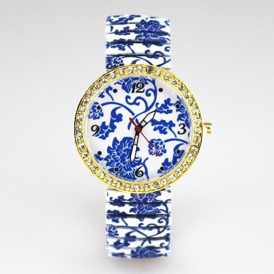 Delft Watch With Stainless Steel Band Unisex Wrist Watch For Men Lady Retro Round Quartz Watch