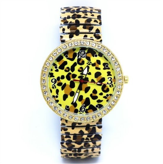 Leopard Watch With Stainless Steel Band Unisex Wrist Watch For Men Lady Retro Round Quartz Watch